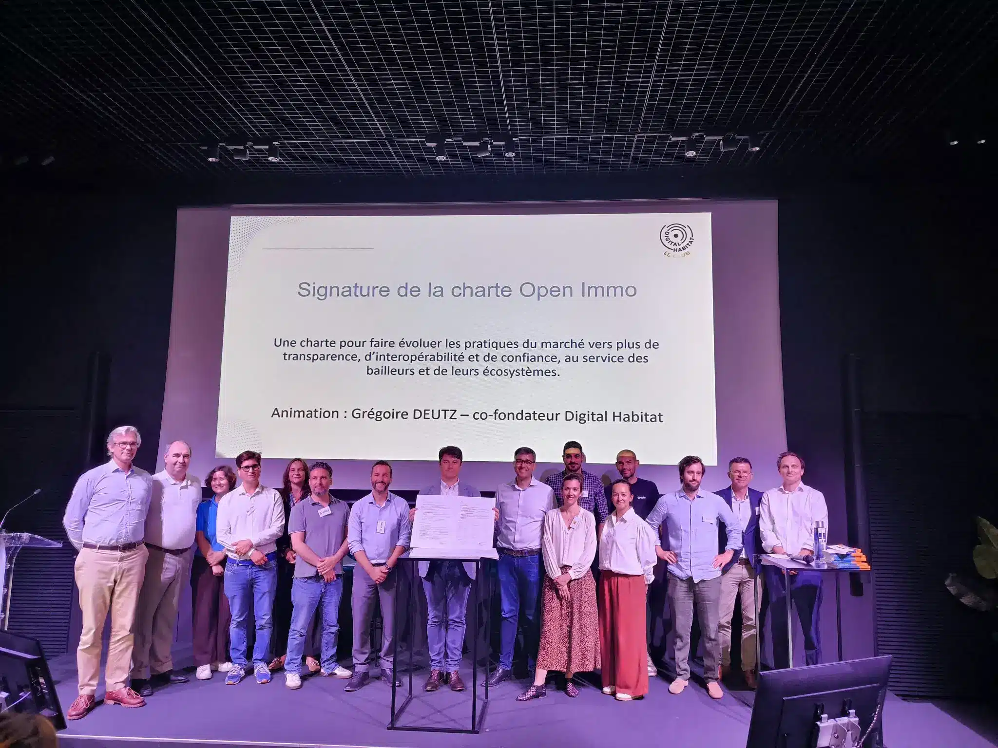 Photo groupe signature Charte open immo